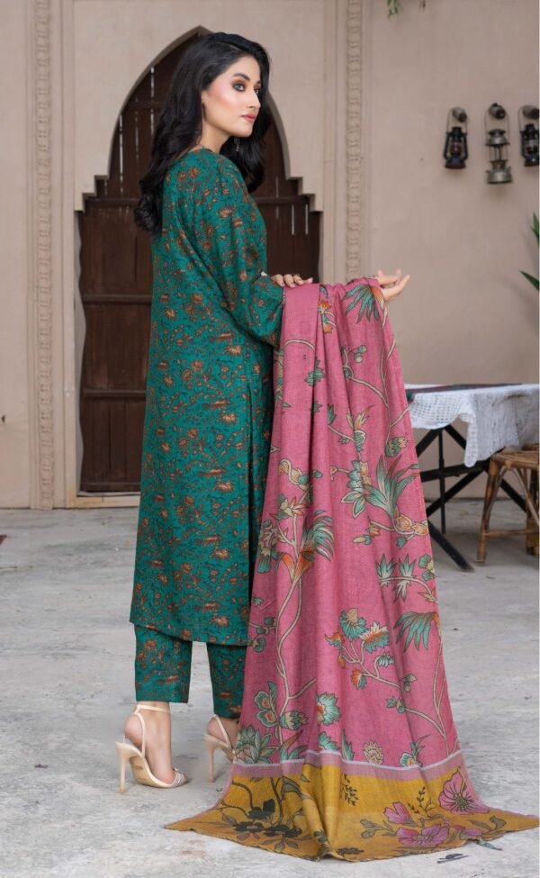 3 Piece Exclusive Printed Dhanak - Image 2