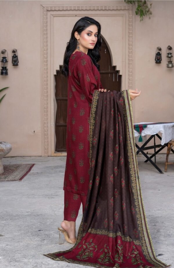 3 Piece Exclusive Printed Dhanak - Image 2