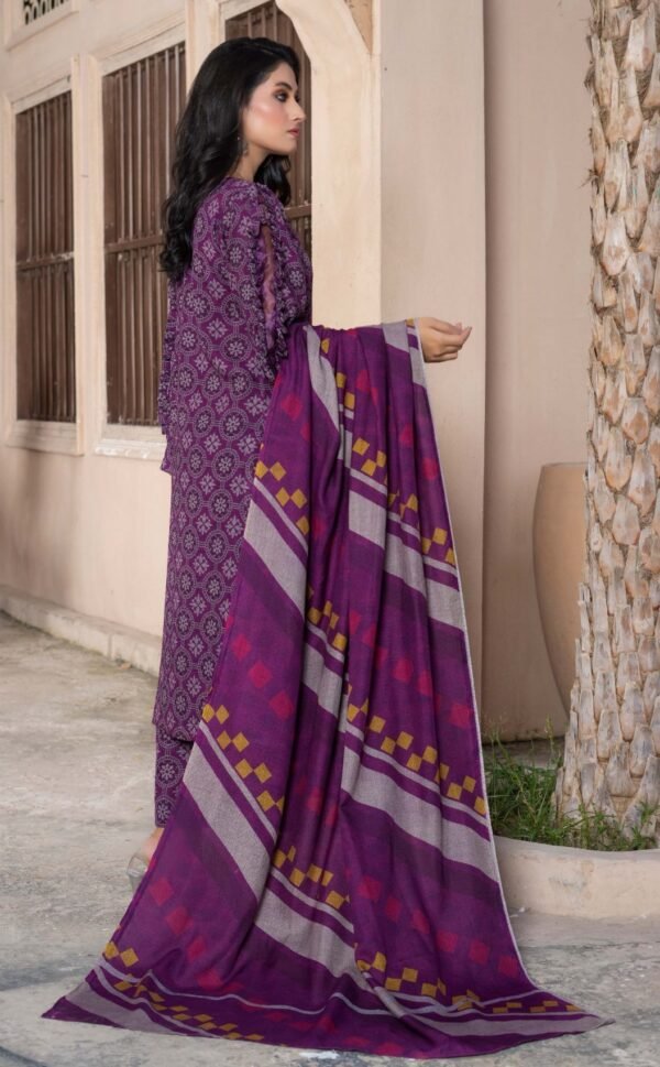 3 Piece Exclusive Printed Dhanak - Image 2