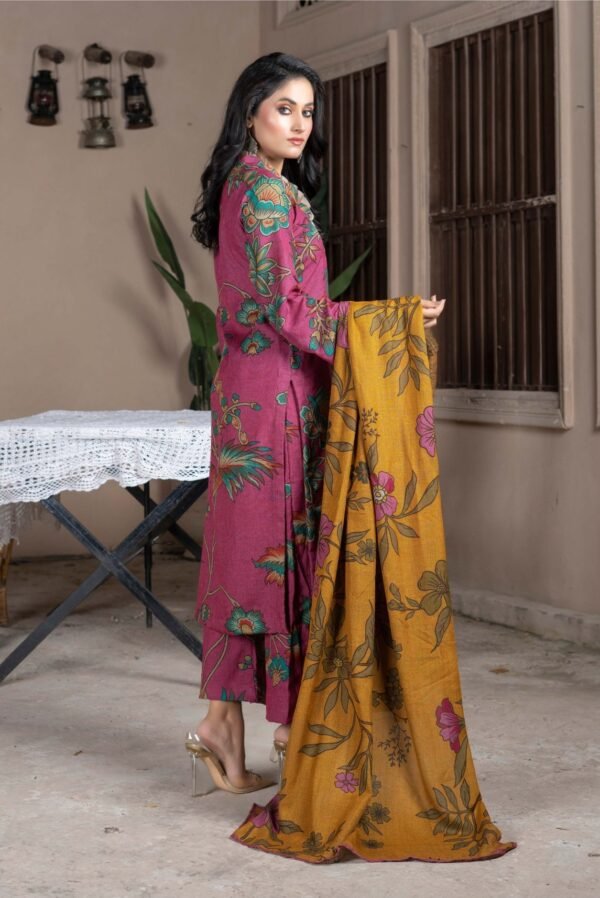 3 Piece Exclusive Printed Dhanak - Image 2