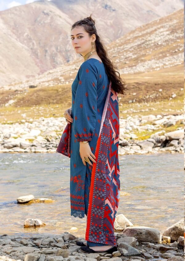 3 Piece Exclusive Printed Khaddar - Image 2