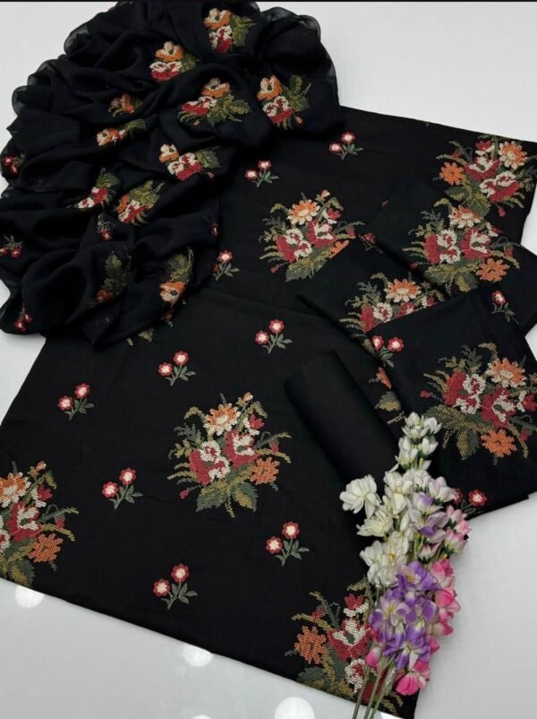 Brand CROSS STICH Stuff Pure Lawn cotton mix 3pc - Image 3