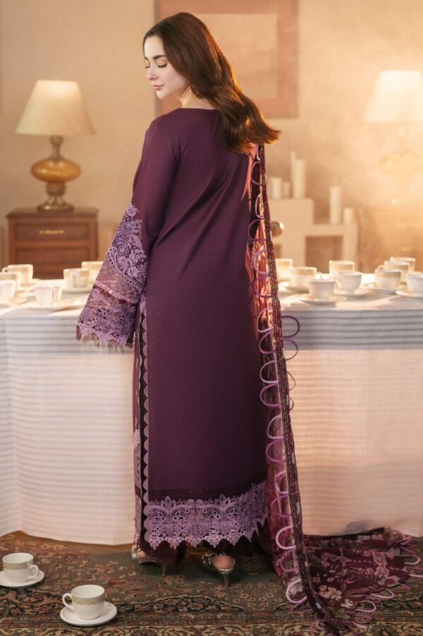 QALAMQAR lawn embroidered chikankari luxury patch work unstitched - Image 3